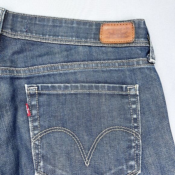 Levi's Jeans Size 32x26 Vintage Skinny 582 Blue Dark Wash Mid Rise Ankle Zip - Picture 15 of 16